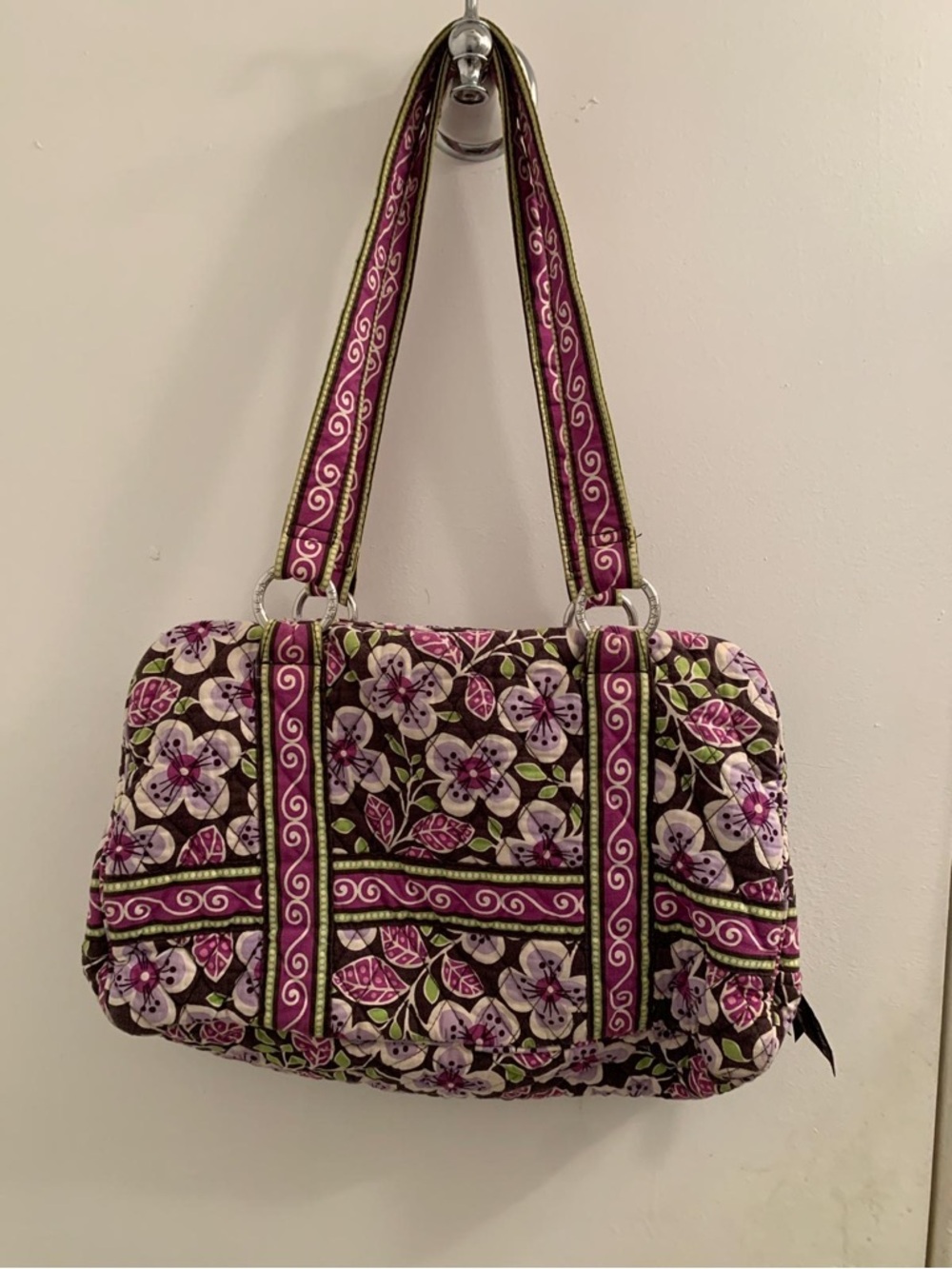 Vera Bradley Purple Floral Quilted Shoulder Bag - Picture 8 of 16